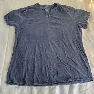 Lucky Brand Men's Washed Navy V-Neck Tee